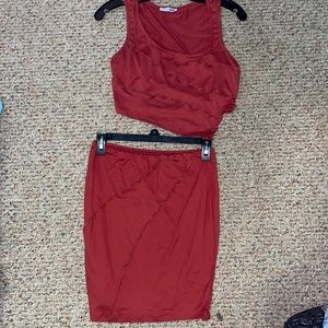 Crop top with skirt set ✨